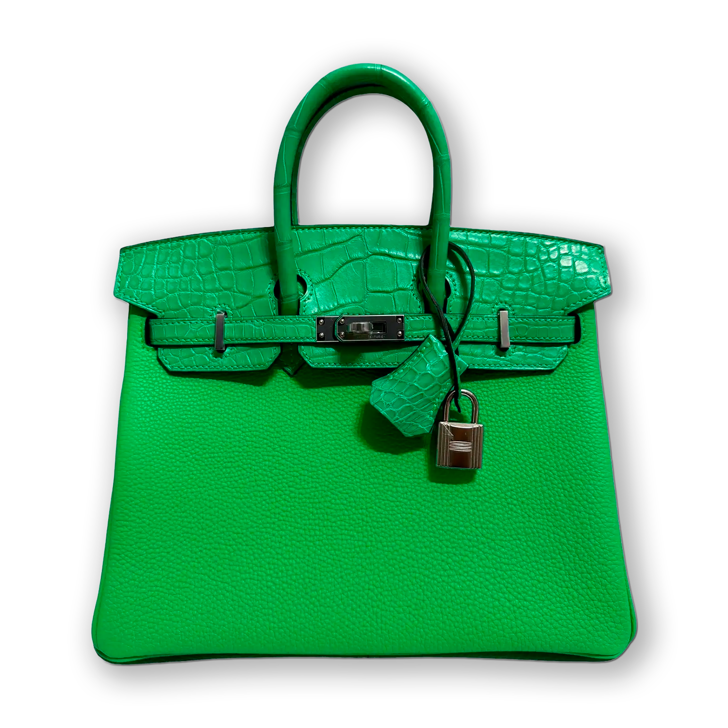 Hermès Birkin 25 Vert Comics Hulk | Togo Leather & Alligator with Palladium Hardware