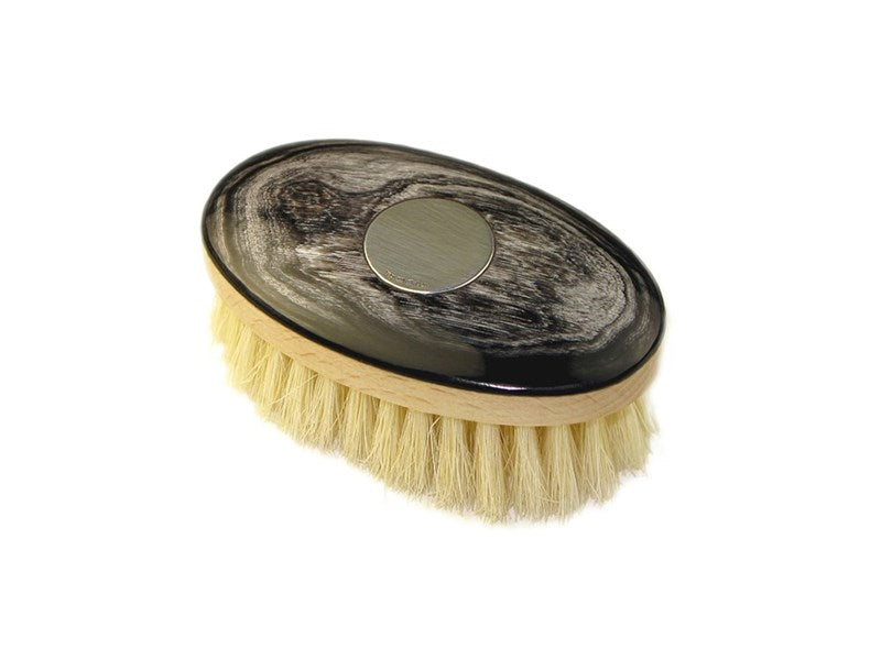 Face Brush - Horn, Silver & Pig Bristle | Grooming Essentials