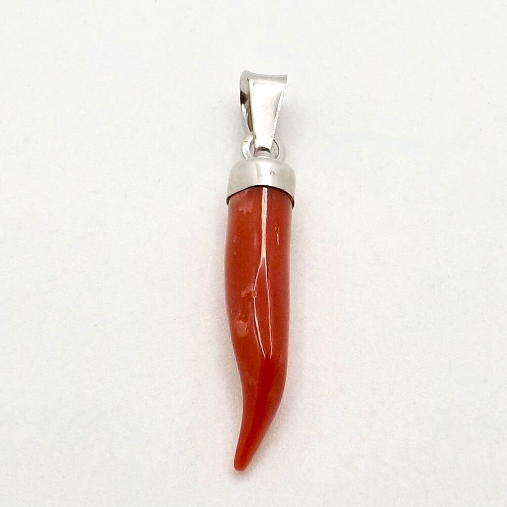 Italian Cornicello Pendant – Authentic Sardinian Red Coral | Cornetto Corno Rosso Cornetto