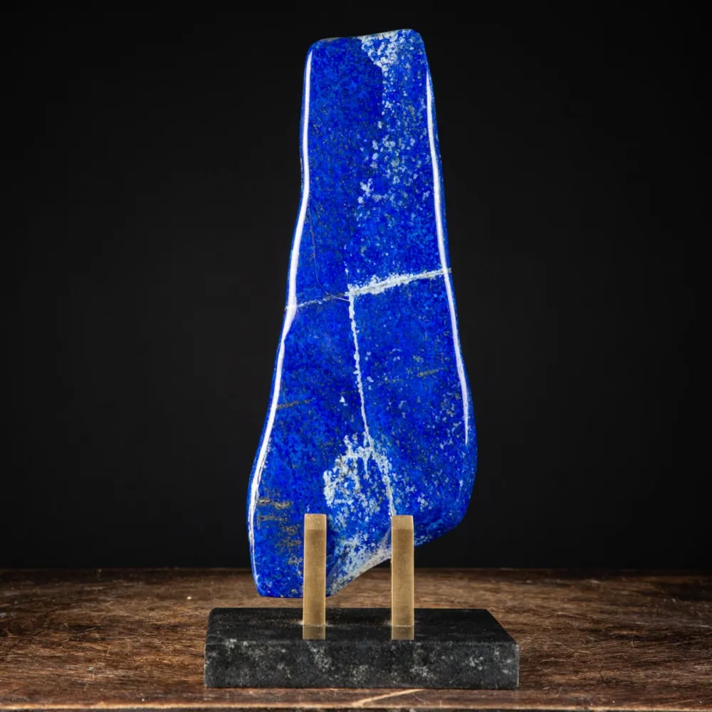 Lapis Lazuli on Marble Base | Crystals and Minerals for Decor