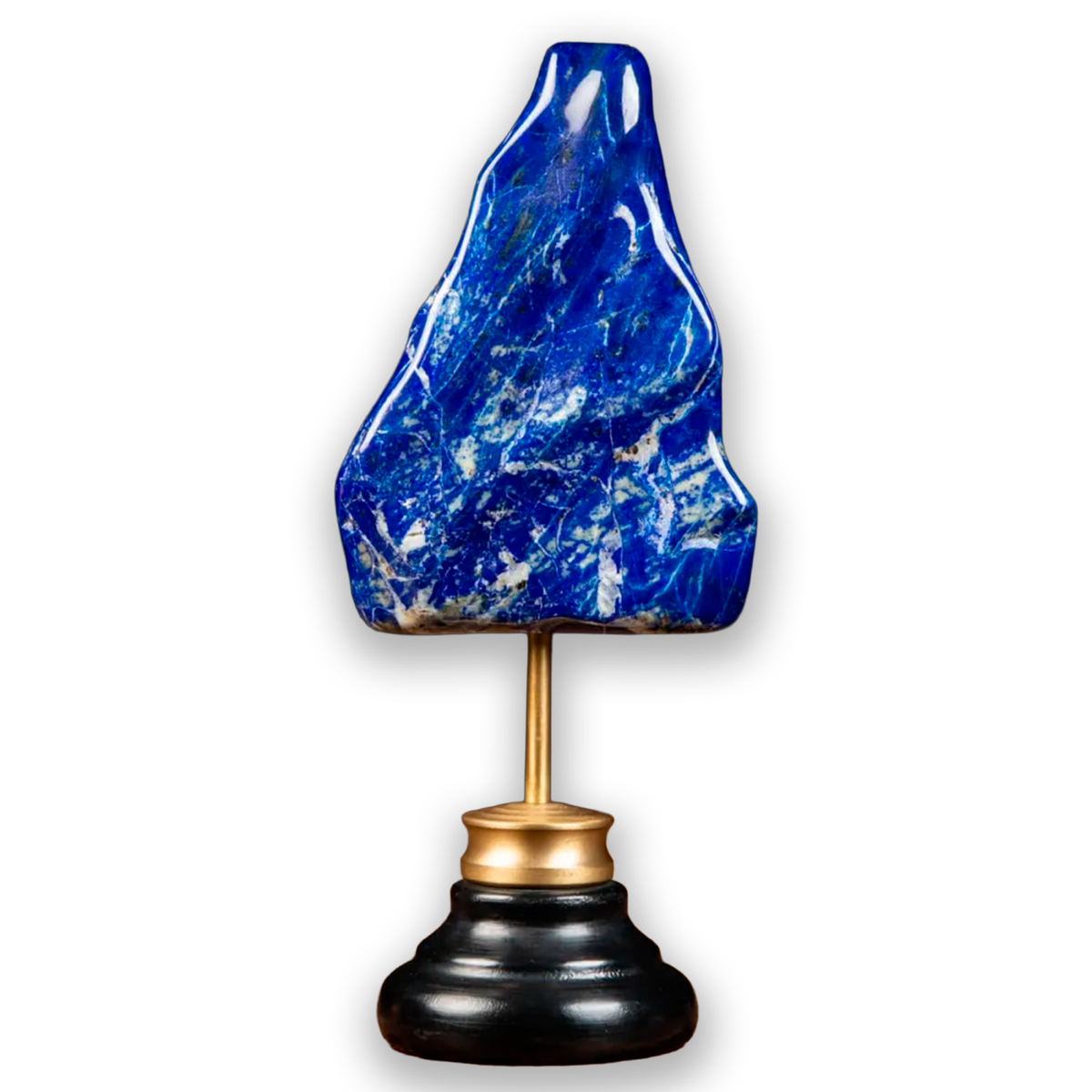HAKUHODO Lapis Lazuli Set H6483 7本セット Lapis Lazuli on Wood Base – Unique Mineral Display from