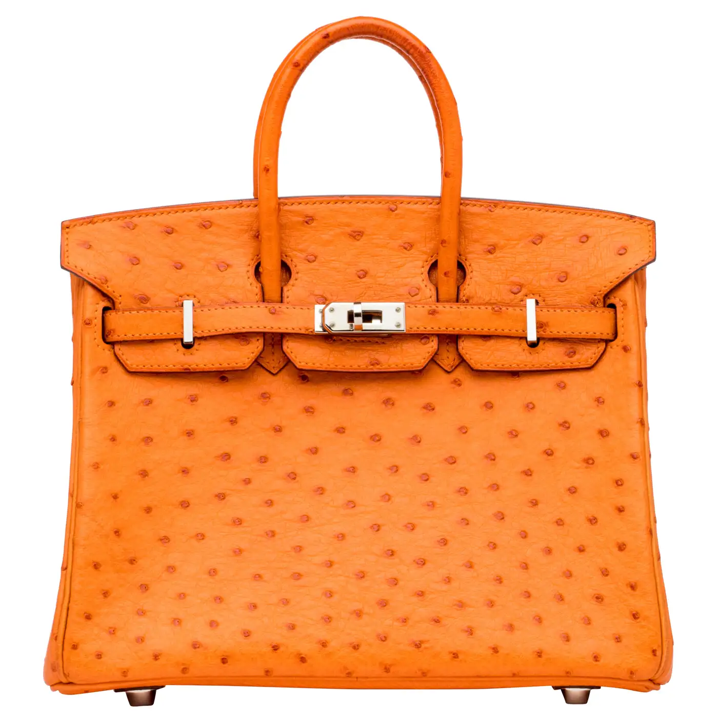 Hermès Birkin 25cm Ostrich Leather in Tangerine | Exclusive Luxury Handbag