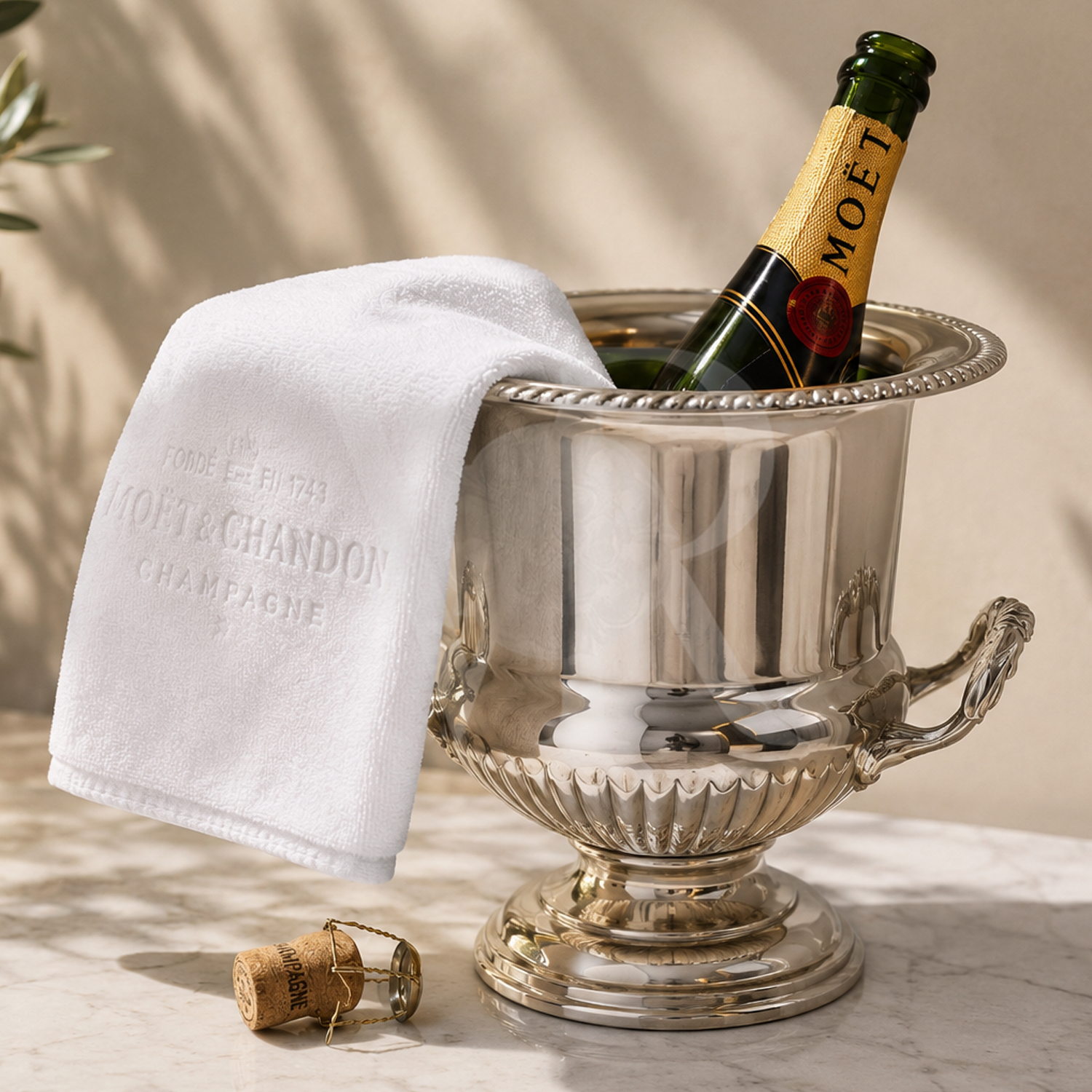 Moët & Chandon Champagne Service Napkin | Professional Bottle Service Cloth