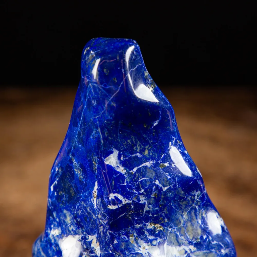 Lapis Lazuli on Wood Base – Unique Mineral Display from Afghanistan ...