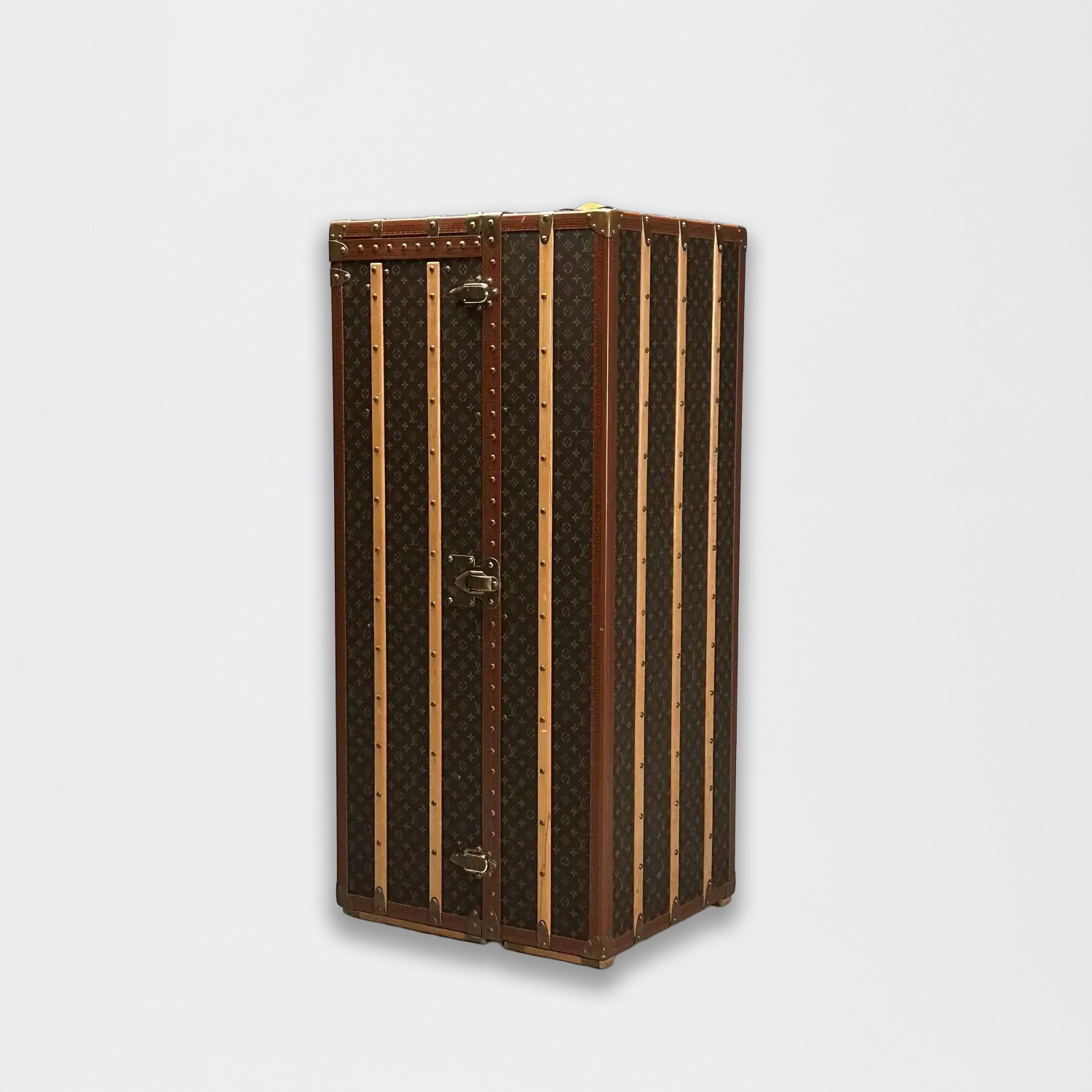 Louis Vuitton Large Steamer/Wardrobe Trunk with Monogram Canvas & Leather | A Special Order