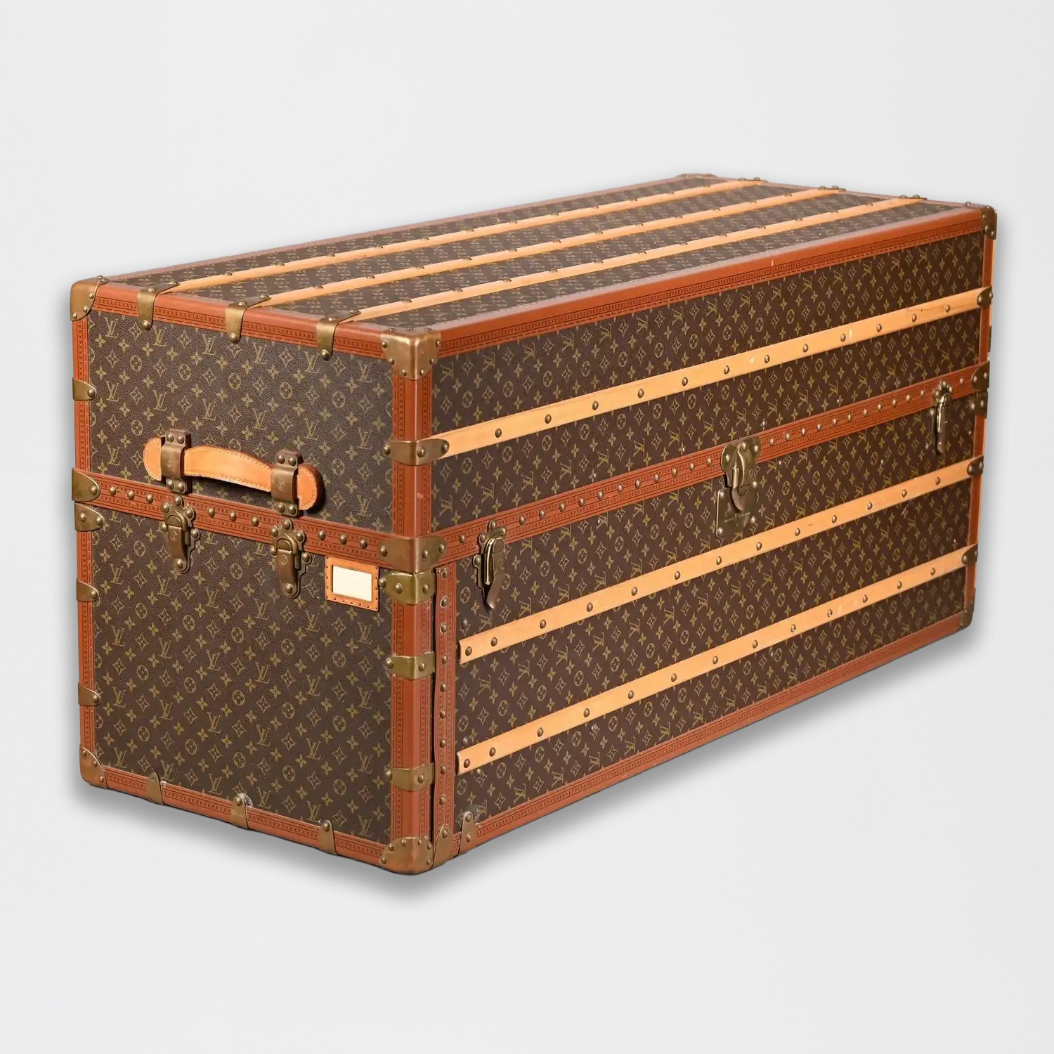 Louis Vuitton Large Steamer/Wardrobe Trunk with Monogram Canvas & Leather | A Special Order